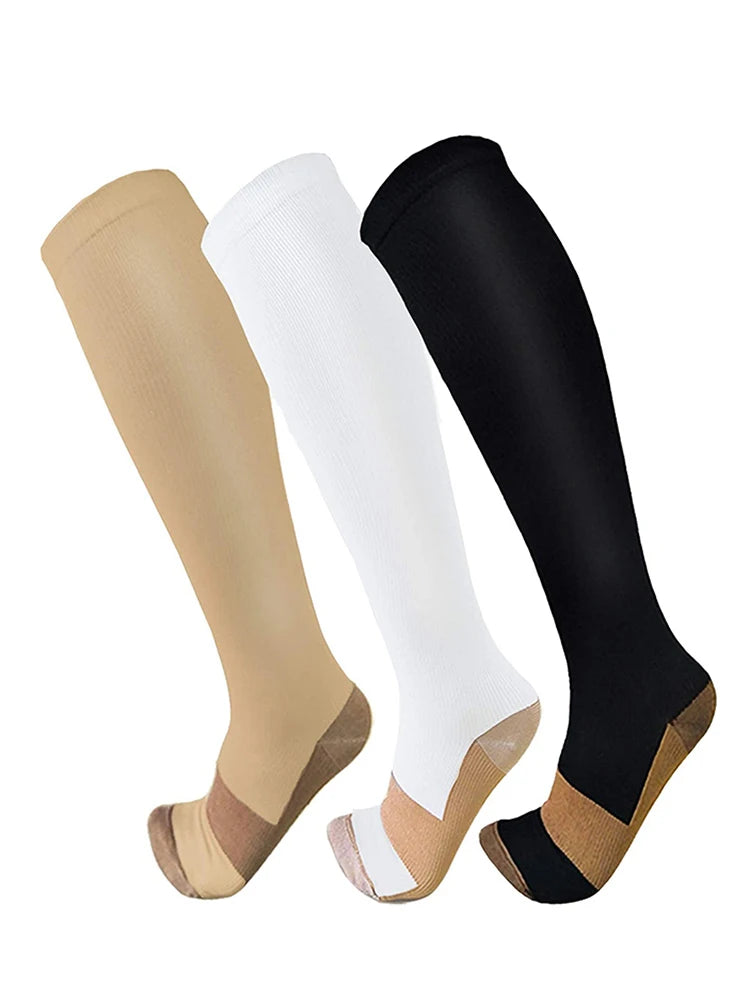 Copper Fiber Compression Socks 15-20mmHg