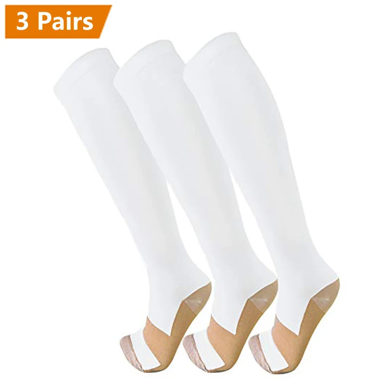 Copper Fiber Compression Socks 15-20mmHg
