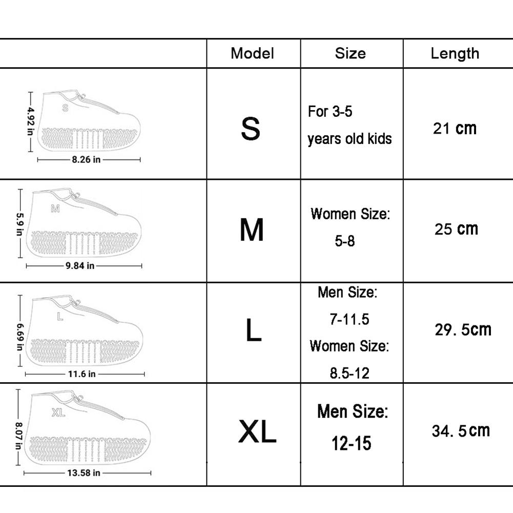Silicone Waterproof Shoe Covers With Zipper