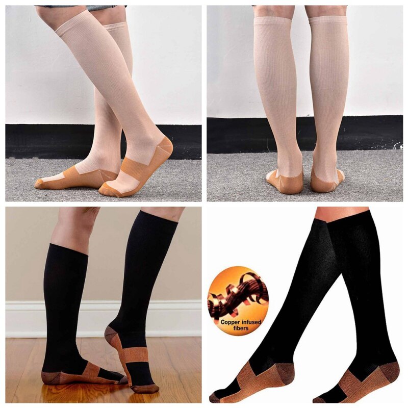Copper Fiber Compression Socks 15-20mmHg