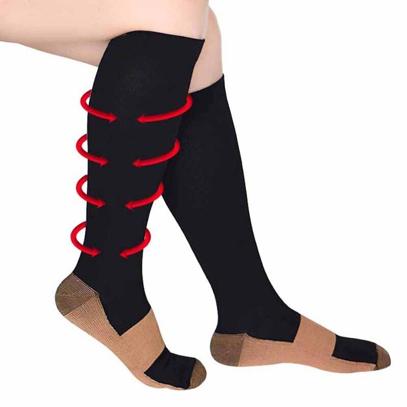 Copper Fiber Compression Socks 15-20mmHg