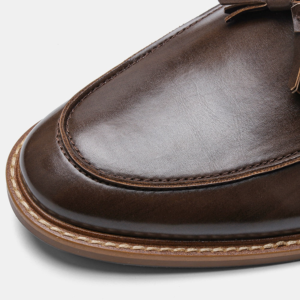 Leather Tassel Loafers