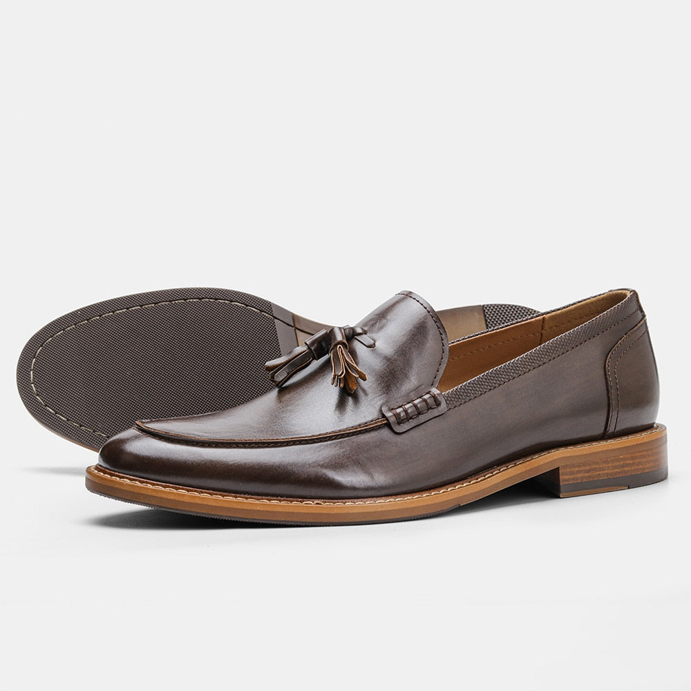 Leather Tassel Loafers