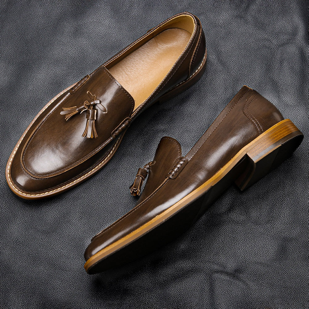 Leather Tassel Loafers