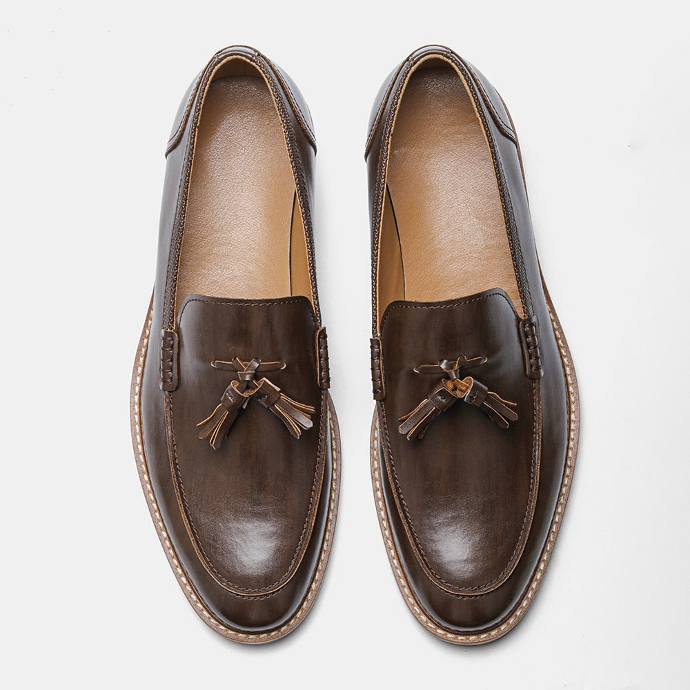 Leather Tassel Loafers