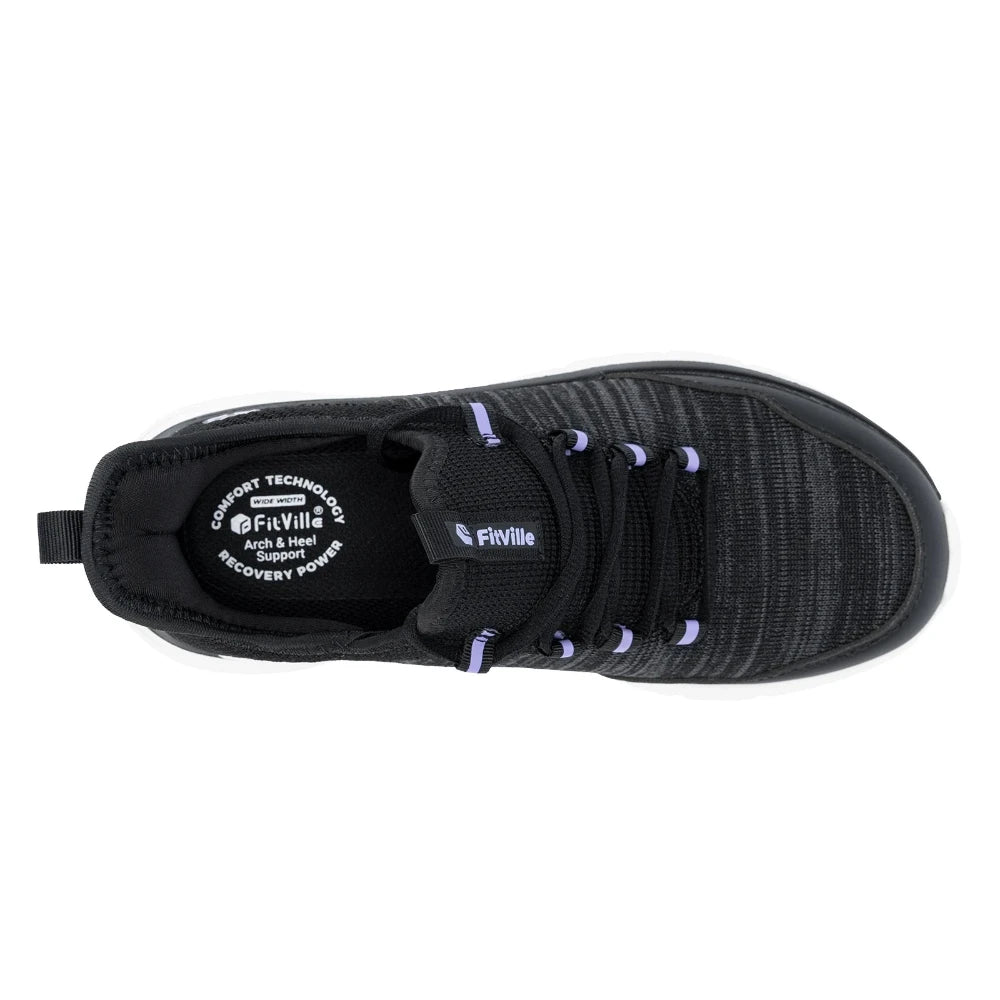 Fitville women's cloud wanderer v7 black top