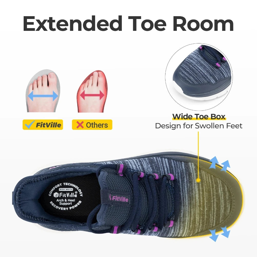 Fitville women's cloud wanderer v7 wide toe box