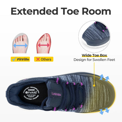 Fitville women's cloud wanderer v7 wide toe box