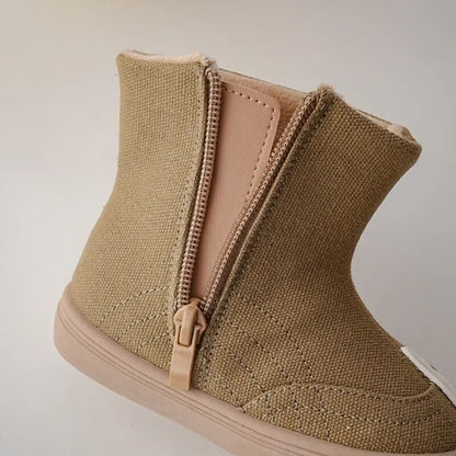 Kid's Canvas Zip Boots