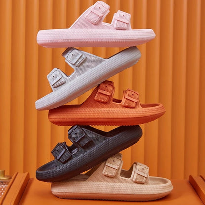 Soft Comfy Two-Buckle Slides