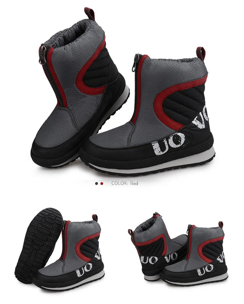UOVO Zip-Up Cozy Snow Boots