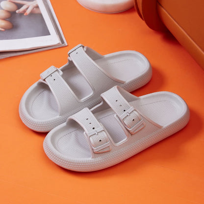 Soft Comfy Two-Buckle Slides