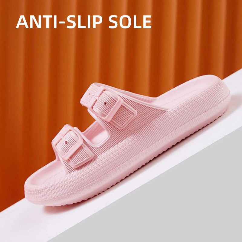 Soft Comfy Two-Buckle Slides