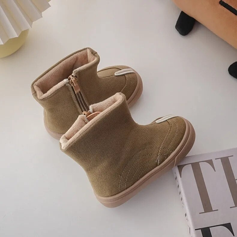 Kid's Canvas Zip Boots