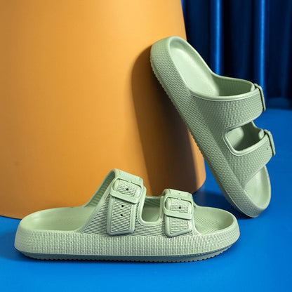 Soft Comfy Two-Buckle Slides