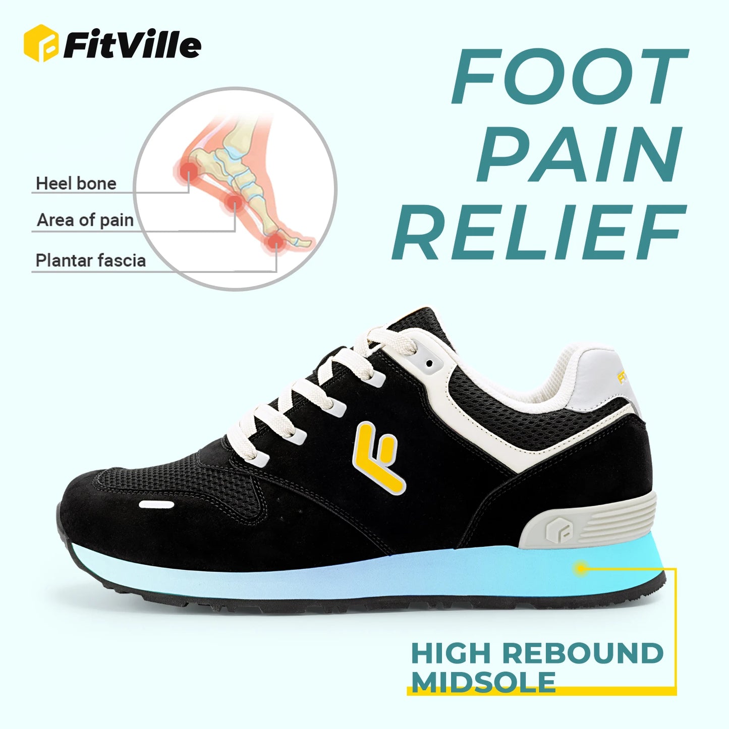 FitVille Men's ArchPower Comfy Sneaker V1