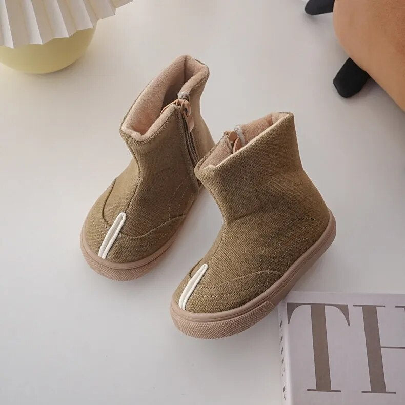 Kid's Canvas Zip Boots