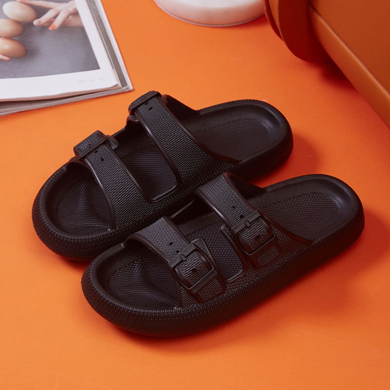 Soft Comfy Two-Buckle Slides