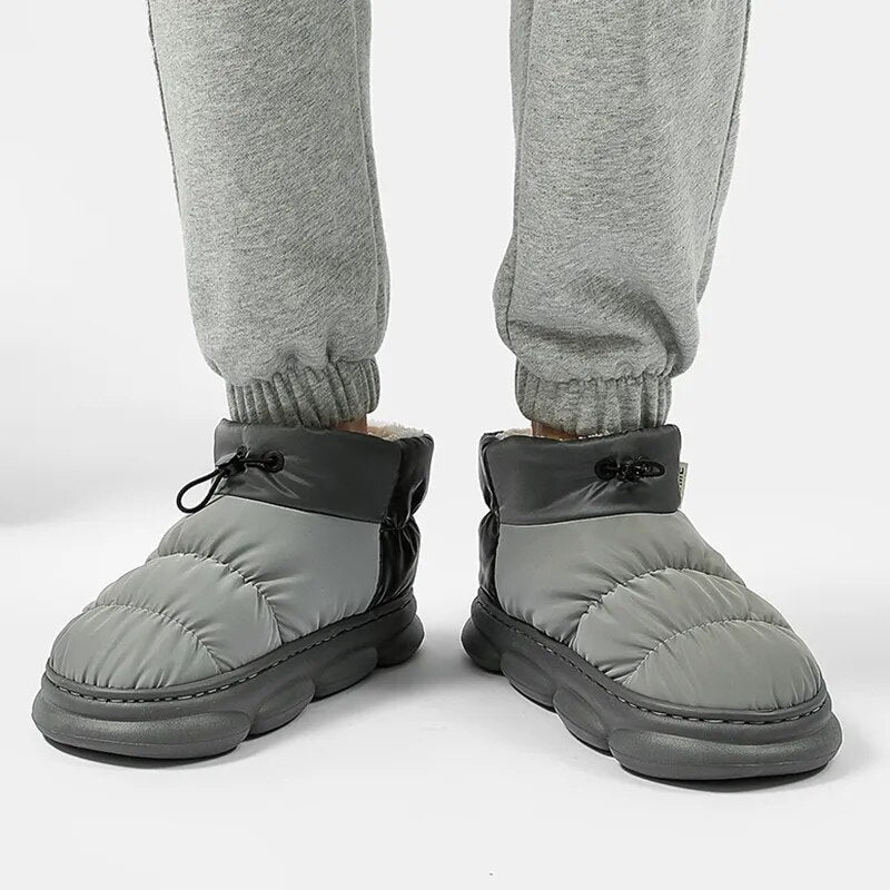 Kind Ugly Winter Booties with drawstring - grey