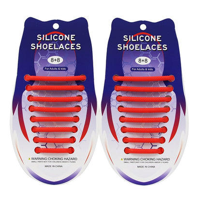 16pc Silicone No-tie Shoelaces