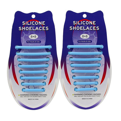 16pc Silicone No-tie Shoelaces