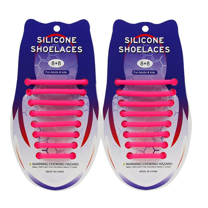 16pc Silicone No-tie Shoelaces