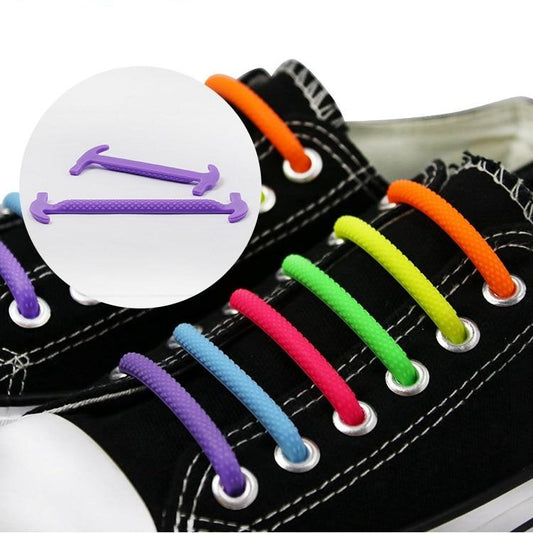 16pc Silicone No-tie Shoelaces