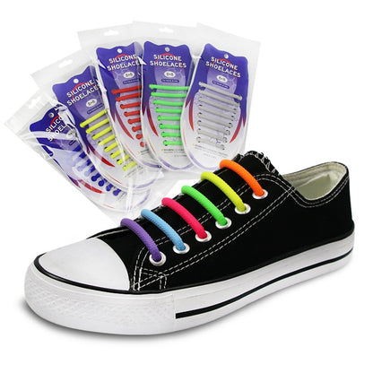 16pc Silicone No-tie Shoelaces