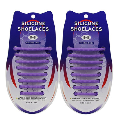 16pc Silicone No-tie Shoelaces