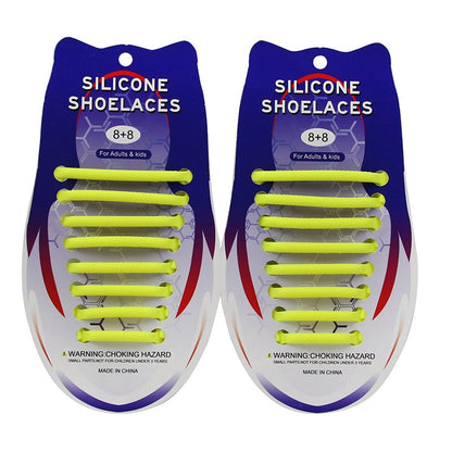 16pc Silicone No-tie Shoelaces