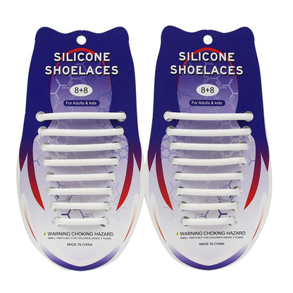 16pc Silicone No-tie Shoelaces