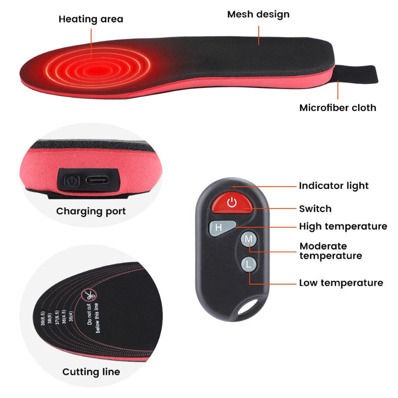 USB Charging Heated Insoles