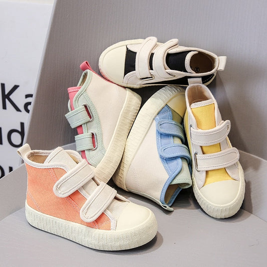 Kid's Patchwork Canvas High Tops