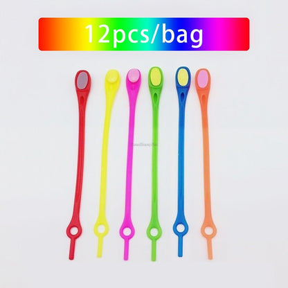 12pcs Silicone No-Tie Shoelaces