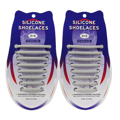 16pc Silicone No-tie Shoelaces