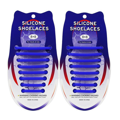 16pc Silicone No-tie Shoelaces