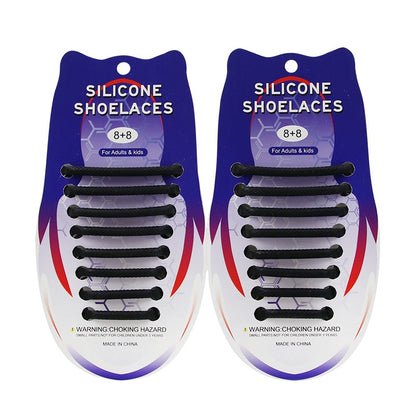 16pc Silicone No-tie Shoelaces