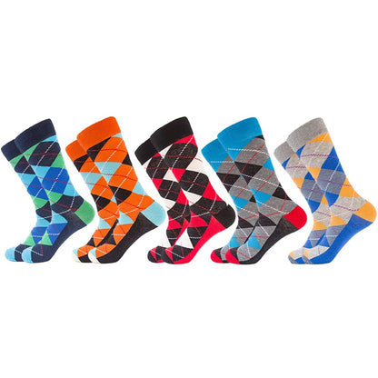 5 Pairs Geometric Print Socks