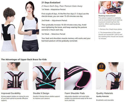 Adjustable Posture Corrector for Kids