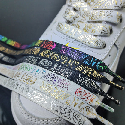 Bandana Print Flat Shoelaces