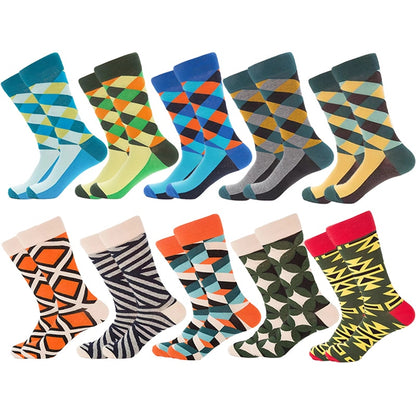 10 Pairs Geometric Print Socks