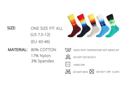 10 Pairs Geometric Print Socks