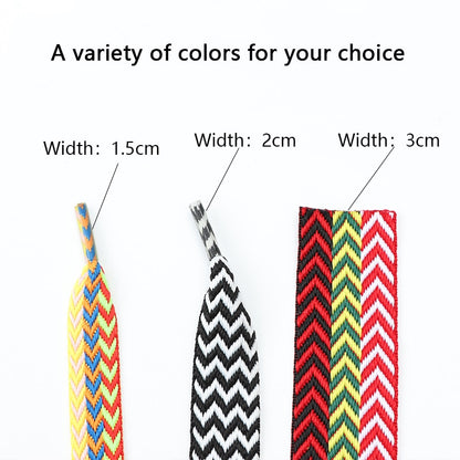 Flat Multi-Pattern Shoelaces 1.5cm/2cm/3cm