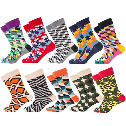 10 Pairs Geometric Print Socks