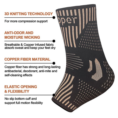 Copper Infused Ankle Compression Sleeve