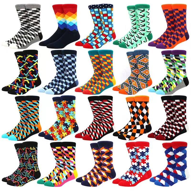 5 Pairs Geometric Print Socks