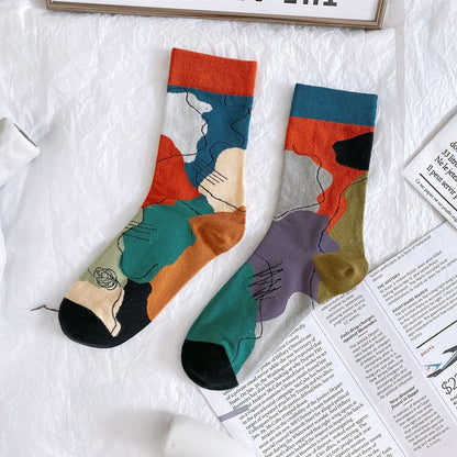 Abstract print AB socks