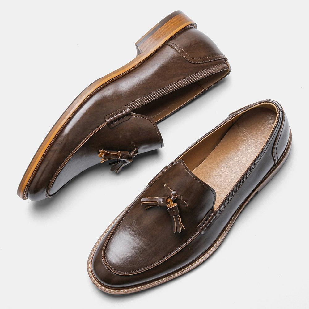 Leather Tassel Loafers