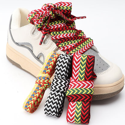 Flat Multi-Pattern Shoelaces 1.5cm/2cm/3cm