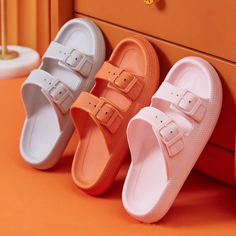 Soft Comfy Two-Buckle Slides